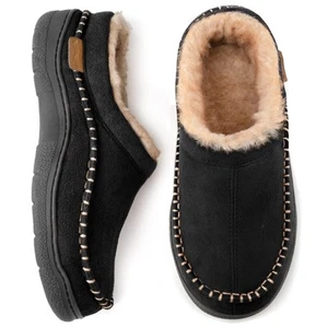 Zigzagger Men's Slip On Moccasin Slippers Indoor/Outdoor Warm Fuzzy Comfy Hou... - Picture 1 of 6
