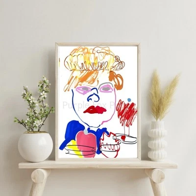 Abstract Portraits Framed Prints | Retro | Contemporary | Quirky | Modern - Image 1 of 4
