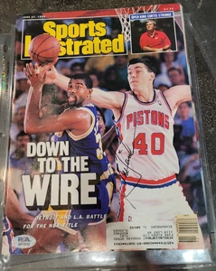 1988 Sports Illustrated Signed by Bill Laimbeer PSA/DNA Authenticated! Bad Boys! - Picture 1 of 4