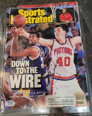 1988 Sports Illustrated Signed by Bill Laimbeer PSA/DNA Authenticated! Bad Boys! - Image 1 of 4
