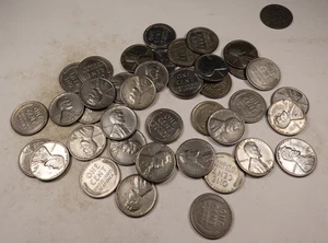 (41) Rollo/lote de centavos Lincoln Wheat de acero 1943-D * AU/BU * 41 monedas - Imagen 1 de 2