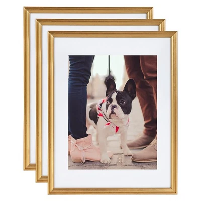 Kate and Laurel Adlynn Gold Picture Frame Set 14x18 or 11x14 Custom Display - Image 1 of 4