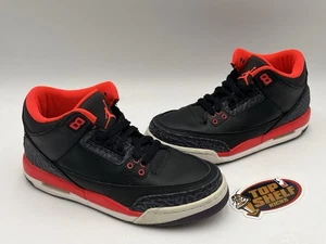 Nike Air Jordan Retro 3 Crimson 2012 Size 5.5 Authentic Basketball Used GS Youth - Picture 1 of 11