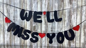 We’ll Miss You Work Leaving Retirement Party Banner (add name) - Picture 1 of 5