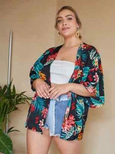 Kimono-Tropical print - plus size - Picture 1 of 4