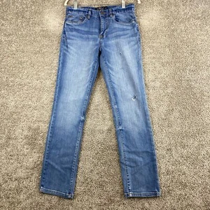 Lucky Brand Authentic Skinny Denim Jeans Boys 18 Blue Faded Whisker Stone Wash - Picture 1 of 12