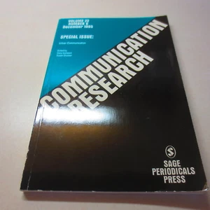 Communication Research Sage Periodicals Press Vol. 22 #6 Dec 1995 Special Issue - Bild 1 von 4