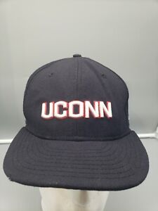 Chapeau UCONN New Era monté 7 5/8 casquette de baseball College Connecticut laine noire husky