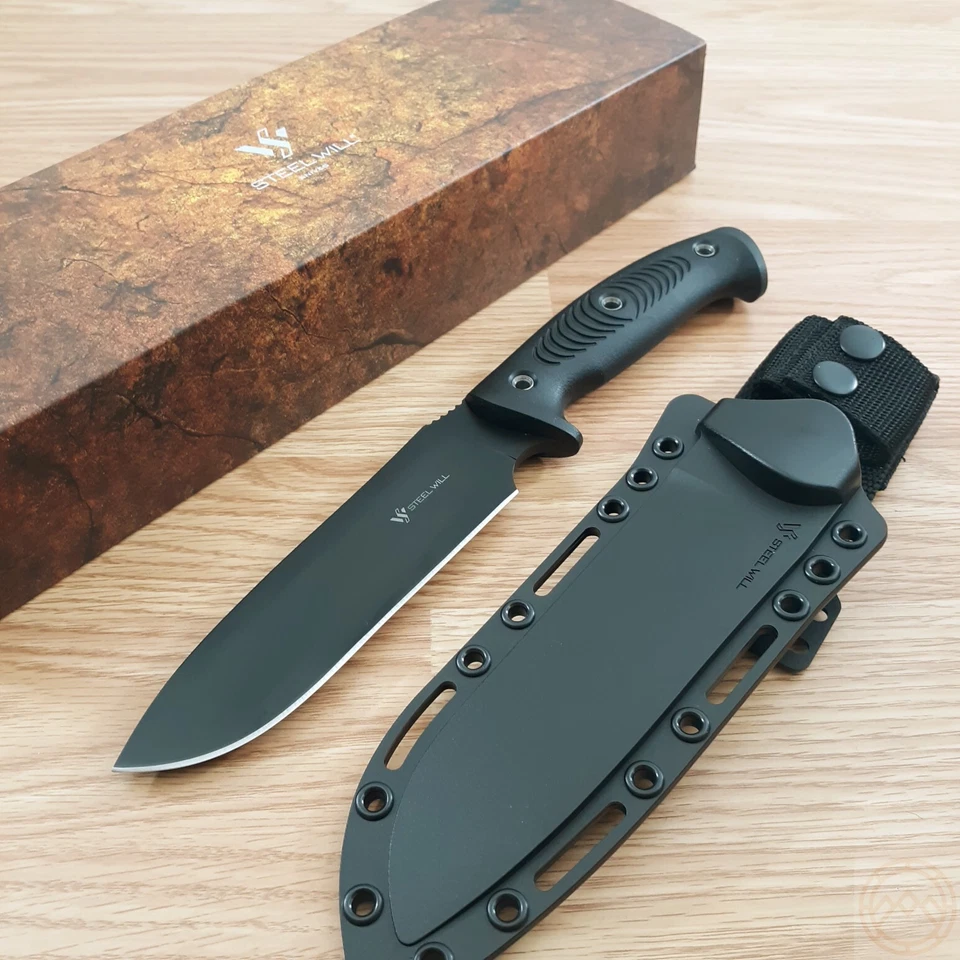 Cuchillo fijo Steel Will Roamer R300 6,25" herramienta D2 hoja de acero mango de TPE negro Foto 1 de 4