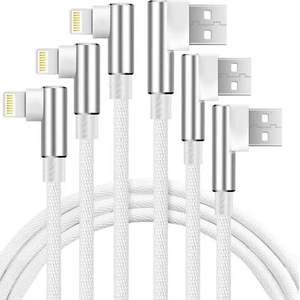 Boost 6FT Phone Charger Cable, 3-Pack 90 Degree Right Angled Data Line USB Ch... - Picture 1 of 8