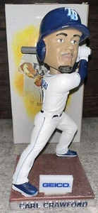 Carl Crawford Tampa Bay Rays Hall Of Fame SGA Bobblehead Silver Slugger - Picture 1 of 4