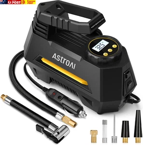 Car Tyre Inflator Portable Air Compressor, DC 12V Auto-Off Electric Tyre Pump wi - Picture 1 of 9