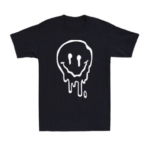 Melting Acid Smile Cool Rave DJ Music Dance vinyle comédie musicale homme T-shirt en coton - Photo 1/10