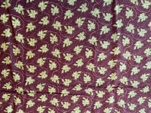 PLAIN FANCY FABRIC~Stonehill~DONNA WILDER~2009~BROWN VINES GREEN LEAVES~3 YDS~ - Picture 1 of 3