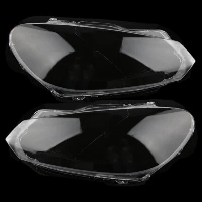 Par de lentes de farol de plástico transparente para VW Golf 6 MK6 GTI 2010-2014 - Imagem 1 de 4