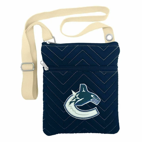 NEW! VANCOUVER CANUCKS CHEVRON STITCH CROSS BODY PURSE BAG LICENSED Cover