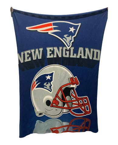 New England Patriots Blanket Throw 56”x42” NFL Football Fan Man Cave Decor Cover