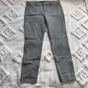 Pantaloni alla caviglia donna Banana Republic Sloan taglia 2 nero+grigio heathered slim nuovi con etichette - Foto 1 di 14
