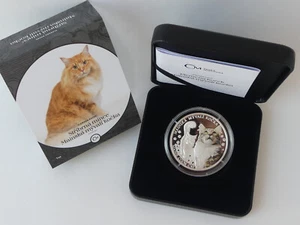 MONEDA DE PLATA CHEQUIA COIN PP PROOF 2024 - RAZAS DE GATOS - MAINE COON - - Imagen 1 de 8