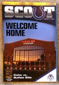 INDIANAPOLIS COLTS -BUFFALO BILLS 2008 GAME PROGRAM - LUCAS OIL STAD INAUG GAME! - Picture 1 of 1