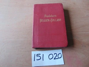 ANTIQUE H/B GUIDE BOOK baedekers belgien & holland 1904 with maps in german - Bild 1 von 8