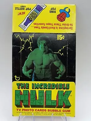 1978 Topps The Incredible Hulk Display TV Photo Cards Bubblegum Box EUC FLAT VTG - Image 1 of 4