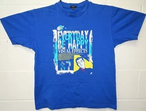 Bossini Retro 50s Advertisement Happiness Unslfishness T Shirt Large Blue - Picture 1 of 6