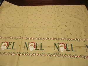 Christmas Cotton Fabric Noel Border Daisy Kingdom 1996 32" Long Santa Claus Face - Picture 1 of 5