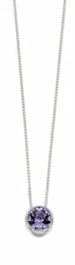 Ametista Ciondolo E Orecchini Set Argento Sterling Massiccio 45.7cm Catena 925 - Foto 1 di 4