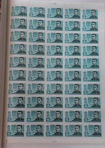 Russia (Sowjetunion) 1963 Mi 2723 Helden  Bogen Sheet 5x10 MNH postfrisch - Bild 1 von 1