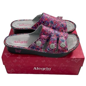 NIB Alegria Julee Poppy Pop Sandal Pink Floral Slide Sz US 10.5-11 | EU 41 Shoes - Picture 1 of 10