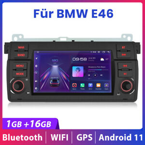 DAB Autoradio 1+16GB Android 11 GPS Navi BT WiFi SWC Für BMW E46 1998-2006 4kern