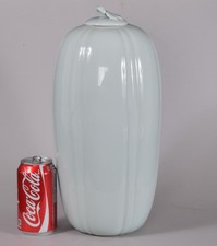 Chinese Porcelain Melon or Gourd Form Celadon Glazed Pot Vase