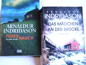 2 Bücher, Arnaldur  Ingridason,1.Das Mädchen an der Bücke,2.Todeshauch (Krimi) - Bild 1 von 1