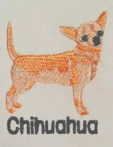 Canvas Embroidered Dog Tote Bag Chihuahua NEW Fast Shipping 12 t x 3 ½ d x 16 w - Picture 1 of 7