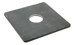 Toyo-View & Omega Original Lens Board 158x158mm For Copal #1 With Hole 43mm. Ex. - Picture 1 of 2
