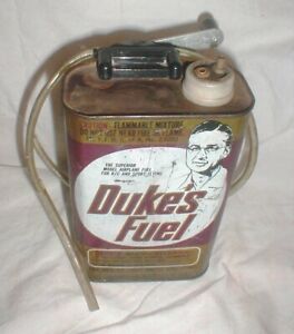 EMPTY Vintage Fox Radio Control R/C Model Airplane Duke's Fuel TIN & Hand Pump