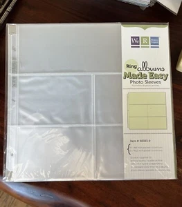 12x12 We R Memory Keepers Ring Albums Made Easy #50033-9 Pkg Of 10 Photo Sleeves - Imagen 1 de 9