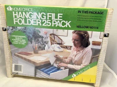 Pendaflex Standard Hanging File Folder Yellow 25 Pack (40114) w/ Tabs & Inserts - Image 1 of 4