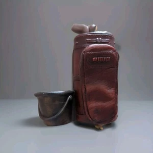 Mini Golf Bag Pen and Pencil Caddy/Holder Desk Office Gift Idea 5” Father's Day - Picture 1 of 3
