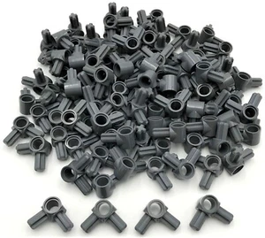 Lego 100 New Dark Bluish Gray Technic Axles and Pin Connector Hub Mechanical - Picture 1 of 1