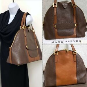 Marc Jacobs Bowery Sutton satchel brown leather dome handbag NEW