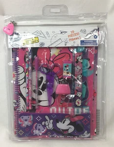 NEW Disney Store School Supply Kit Minnie Mouse Stationary Set 10 Pcs - Picture 1 of 2