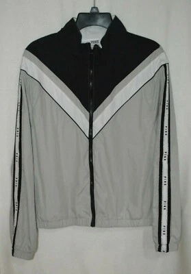 Розовый Victorias Secret серый/мульти логотип рукав F молнии ветровка куртка размер M/L  - Изображение 1 из 4