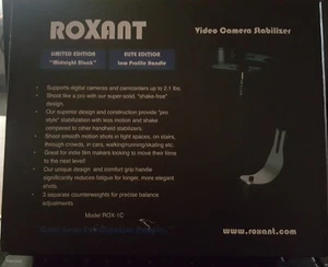ROXANT VIDEO CAMERA STABILIZER MIDNIGHT BLACK LOW PROFILE HANDLE - NIB - Picture 1 of 5