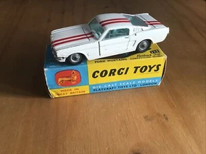 Vintage Corgi Toys 325 Ford Mustang Fastback 2+2 Competition Model Boxd 1960s!!! - Picture 1 of 12