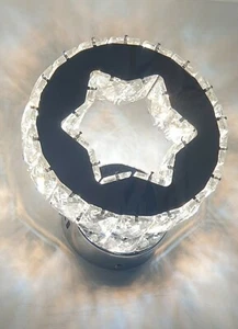 Applique da parete in cristallo led 15w tondo con stella lampada luce naturale - Foto 1 di 2