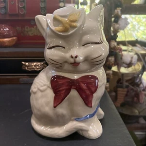 Vintage Shawnee Keramik USA Smiley Puss'n Boots Katze Keksdose - Bild 1 von 2