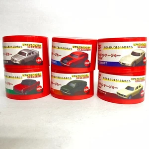 Japan Vintage Car Collection Plastic Pull Back Mini Car 6er Set UCC Japan 2010 - Bild 1 von 13