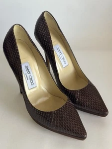 Zapatos de tacón alto Jimmy Choo Python en Burdeos. Ropa de trabajo informal de lujo - Imagen 1 de 7